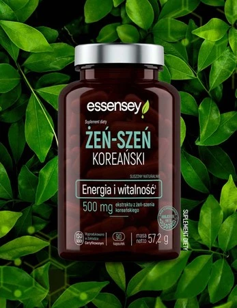 Essensey Żeń-szeń koreański, energia i witalność - 90 kaps