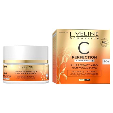 Eveline C Perfection Silnie Rozświetlający Krem wygładzający 30+ na dzień i noc 50ml
