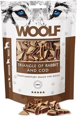 WOOLF Triangle Rabbit Cod Trójkąciki Królik Dorsz 100g