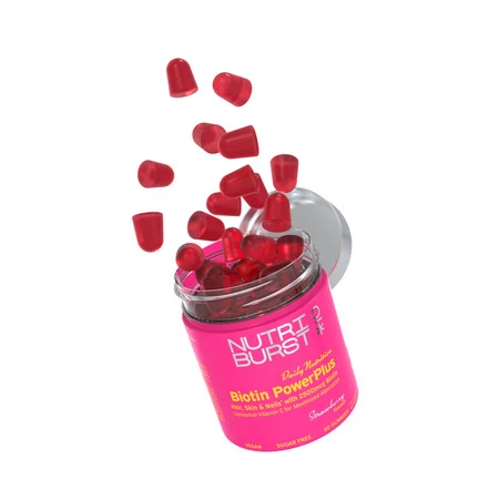 Nutriburst Biotin PowerPlus suplement w żelach wspierający zdrowie włosów, skóry i paznokci 60 szt.
