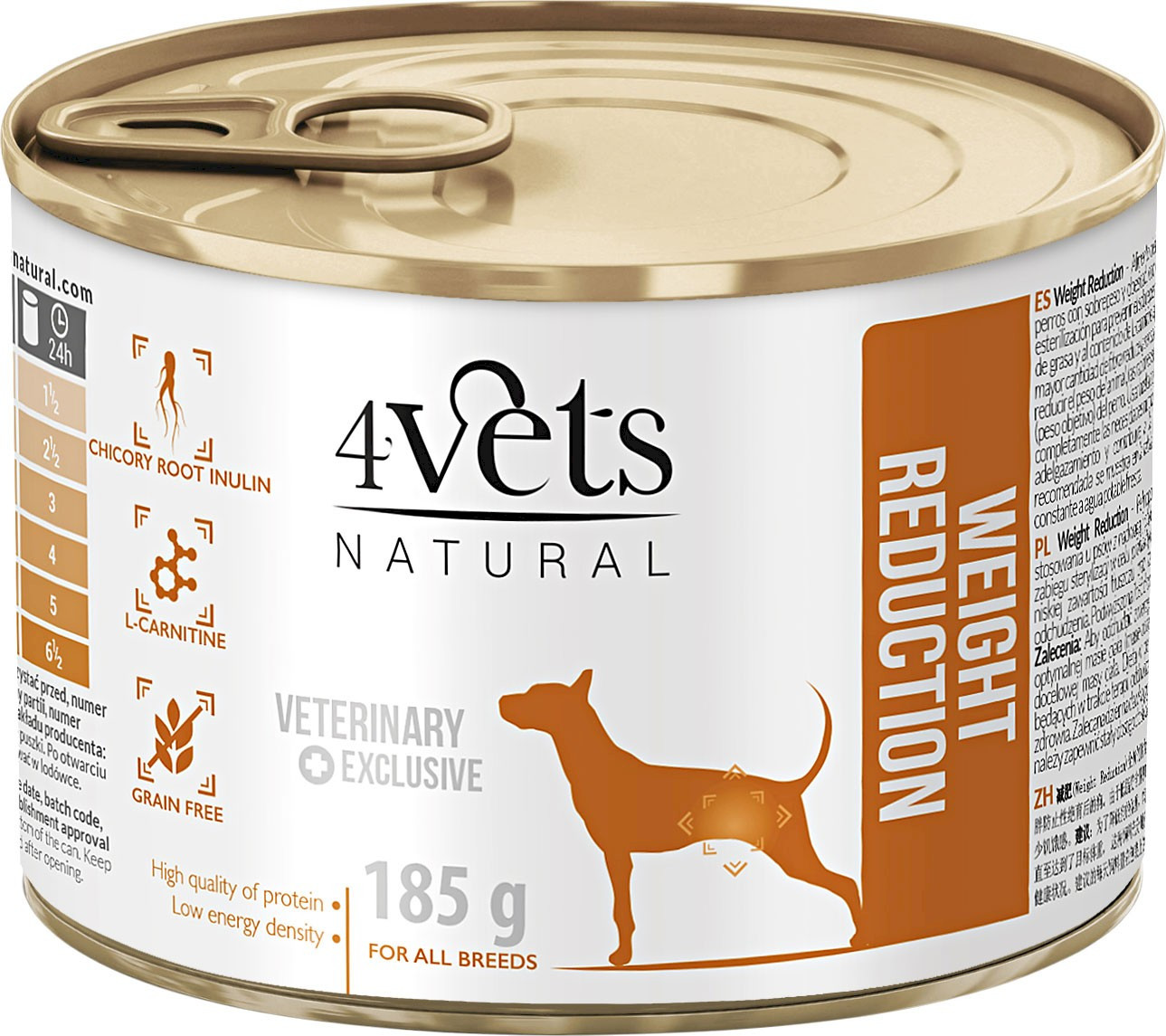 4VETS Natural WEIGHT REDUCTION dla psa 185g - Nabea.pl