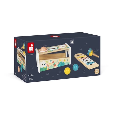 Janod Drewniane cymbałki z kulodromem Pure