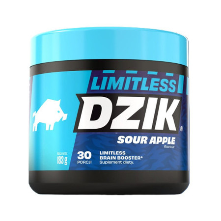 Dzik Brain Booster Limitless przedtreningówka 183g smak kwaśne jabłko