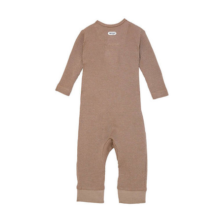 Lodger Pajacyk piżamka niemowlęca bawełniana brązowa Ciumbelle Beige r. 68