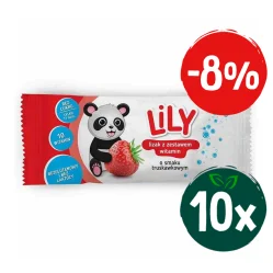 Zestaw: 10x LILY − Lizak z zestawem witamin o smaku truskawkowym − 1 szt.