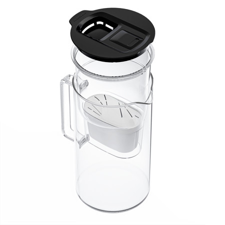 Wessper Dzbanek D4 BOROSILICATE MINI futureflow™ Aquamax czarny 2l