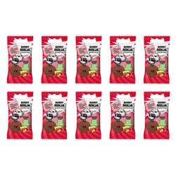 Zestaw 10x Bunny Ninja - Przekąska owocowa o smaku jabłko truskawka banan 15 g