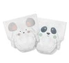 Zestaw: 5x Kit and Kin, Biodegradowalne Pieluszki Jednorazowe 2 Midi (4-8kg), Myszka/Panda, 38 szt.