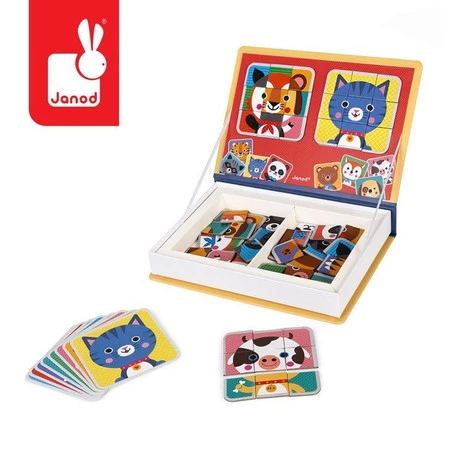 Janod Magnetyczna układanka Puzzle zwierzątka Magnetibook