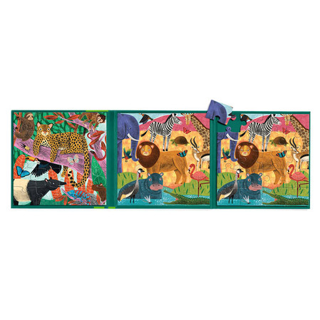 Mudpuppy Puzzle magnetyczne 2w1 Safari & dżungla 20 elementów 4+