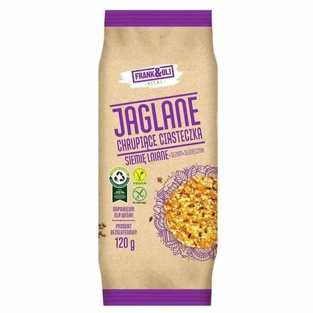 Ciasteczka jaglane z siemieniem lnianym + sezam bez GMO 120g