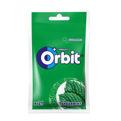 Guma do żucia Orbit Sugarfree Spearmint torebka 21 drażetek