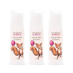 Zestaw: 3x Sylveco dla dzieci 3+ - Pasta do zębów bez fluoru - 75ml