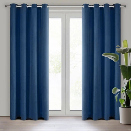 ZASŁONA GOTOWA RITA 140 X 250 CM CIEMNONIEBIESKI