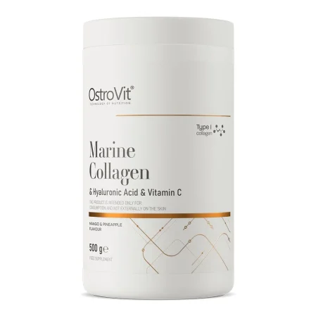  OstroVit Kolagen Morski + Kwas Hialuronowy + Witamina C 500 g mango z ananasem