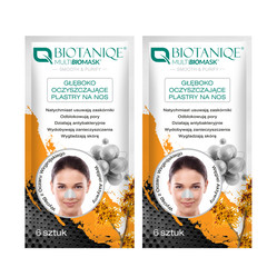 Zestaw: 2x Biotaniqe - MultiBioMask, Głęboko oczyszczające plastry na nos, 6szt