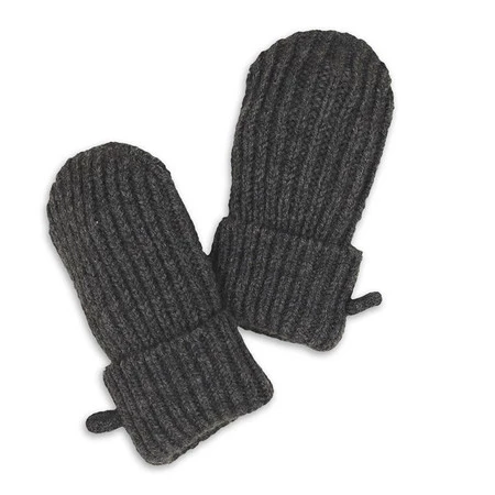 Lodger Rękawiczki dziecięce z wełny merino 100% grafitowe Pigeon 0-12m