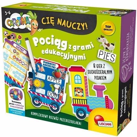 PROMO Carotina cię nauczy! Pociąg z grami edukacyjnymi 102860 LISCIANI