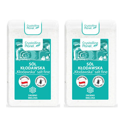 Zestaw: 2x Bio Planet − Sól kłodawska drobno mielona − 600 g