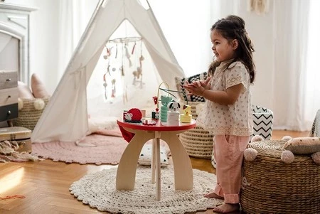 Janod Stolik edukacyjny duży drewniany Baby Forest