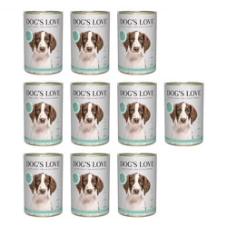 Zestaw 10x DOG'S LOVE Ente - kaczka z topinamburem i marchewką (400g)