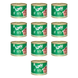 Zestaw 10x WOW CAT Huhn Pur - kurczak dla dorosłych kotów (200g)