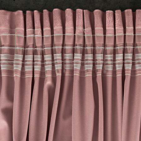 ZASŁONA GOTOWA D91 ROSA NA TAŚMIE 135 X 300 CM CIEMNORÓŻOWY