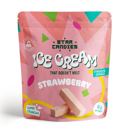 Supergarden STAR CANDIES Lody o smaku truskawkowym liofilizowane 16 g