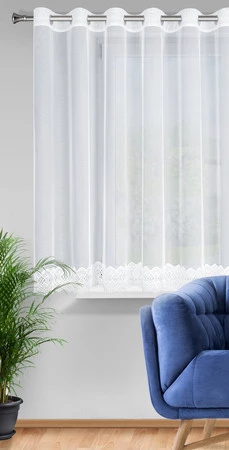 FIRANA GOTOWA ELZA 350 X 150 CM BIAŁY