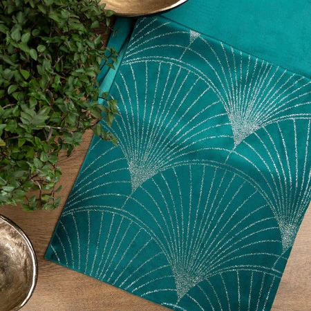 OBRUS BLINK 14 35 X 220 CM CIEMNOTURKUSOWY