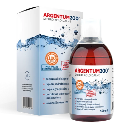 Aura Herbals, Argentum 200 Srebro Koloidalne 100ppm, tonik, 500 ml