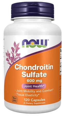 NOW FOODS Chondroitin Sulfate - Siarczan Chondroityny 600 mg (120 kaps.)