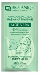 Biotaniqe, Aloe Vera, Nawilżająco-Kojąca Maska na Tkaninie, 15 ml