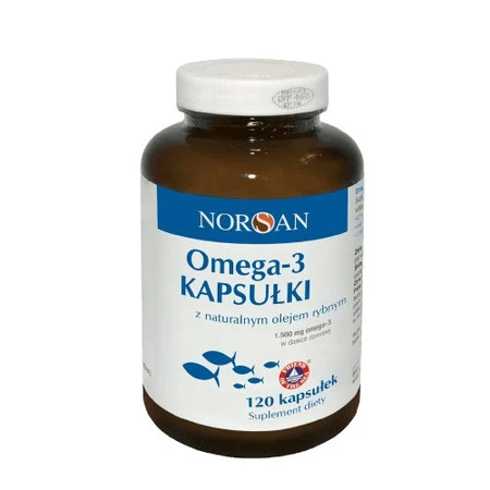 Norsan Omega-3 olej rybny kwasy tłuszczowe 120 kaps.