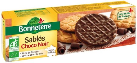 BONNETERRE CIASTKA OBLANE GORZKĄ CZEKOLADĄ BIO 120g