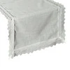 OBRUS DEKORACYJNY 35 X 180 CM BIAŁY