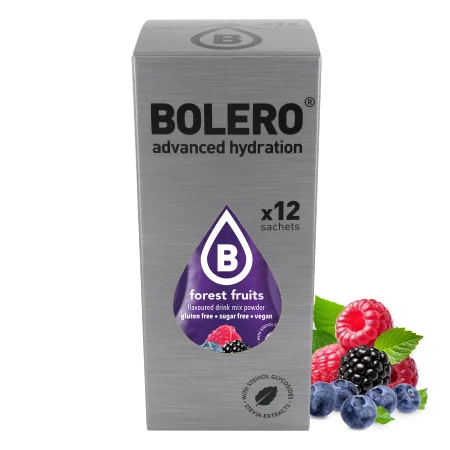 Zestaw Bolero Forest Fruits (Owoce Leśne) ze stewią 12 szt. x 9 g napój w proszku bez cukru