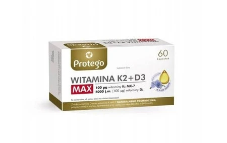 Protego Witamina K2 + D3 Max 60 kaps.