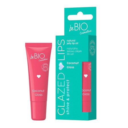 beBio Glazed Lips naturalny żelowy olejek do ust Coconut Gloss 10ml
