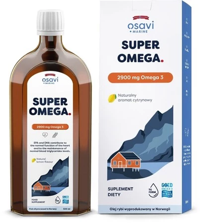 OSAVI Super Omega, 2900 mg - smak cytrynowy (500 ml)