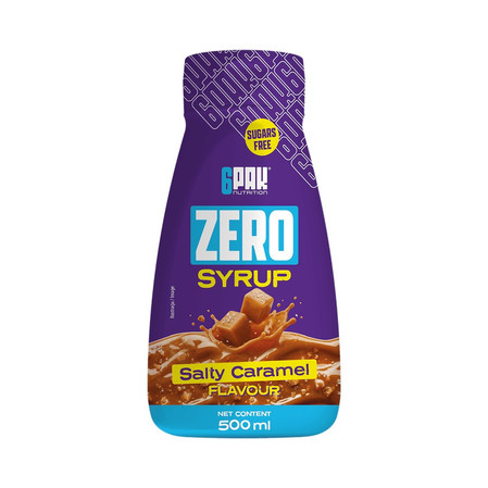 6PAK Syrop ZERO cukru 500 ml smak słony karmel