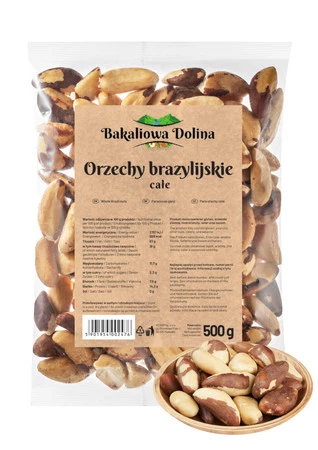 Bakaliowa Dolina Orzechy brazylijskie całe 500g