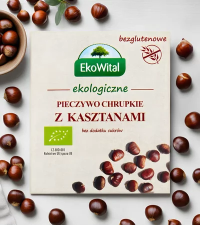 EkoWital - Pieczywo chrupkie kasztanowe bezglutenowe, BIO - 100 g