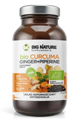 Big Nature Ginger Curcuma + Piperyna BIO 90 tabl.