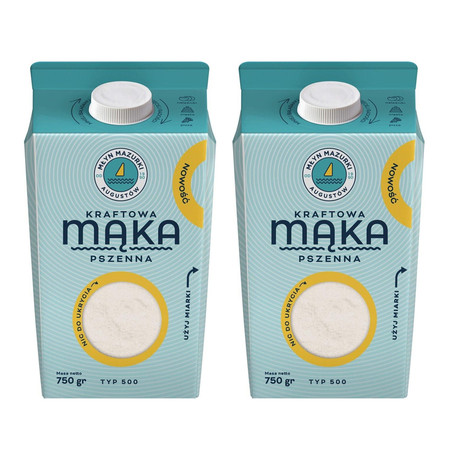 Zestaw: 2x Młyn Mazurki Mąka kraftowa pszenna typ 500 - 750 g