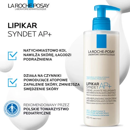 La Roche-Posay Lipikar Syndet AP+ krem myjący 400 ml