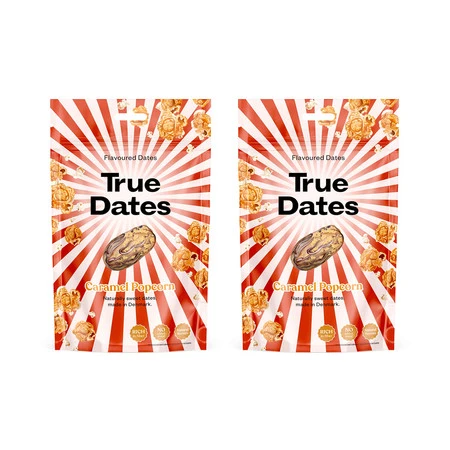 Zestaw 2x True Dates Caramel Popcorn daktyle o smaku karmelowego popcornu 100g