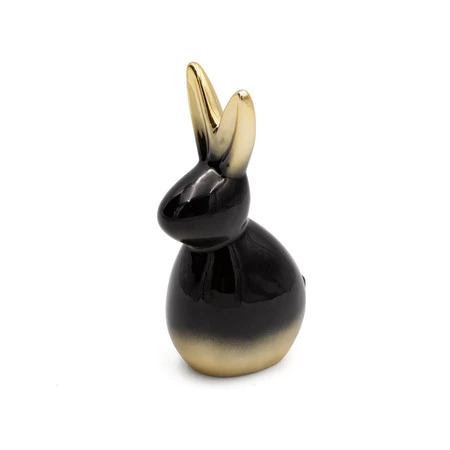 Ozdoba Wielkanocna, Figurka ceramiczna, kolor czarny, rozmiar 10 x 17 x 7 cm