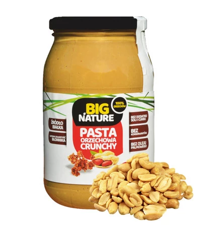 Big Nature Pasta orzechowa 100% crunchy 1kg