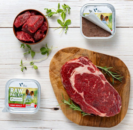 Vet Expert RAW PALEO Mini Adult Monoprotein Beef 150g